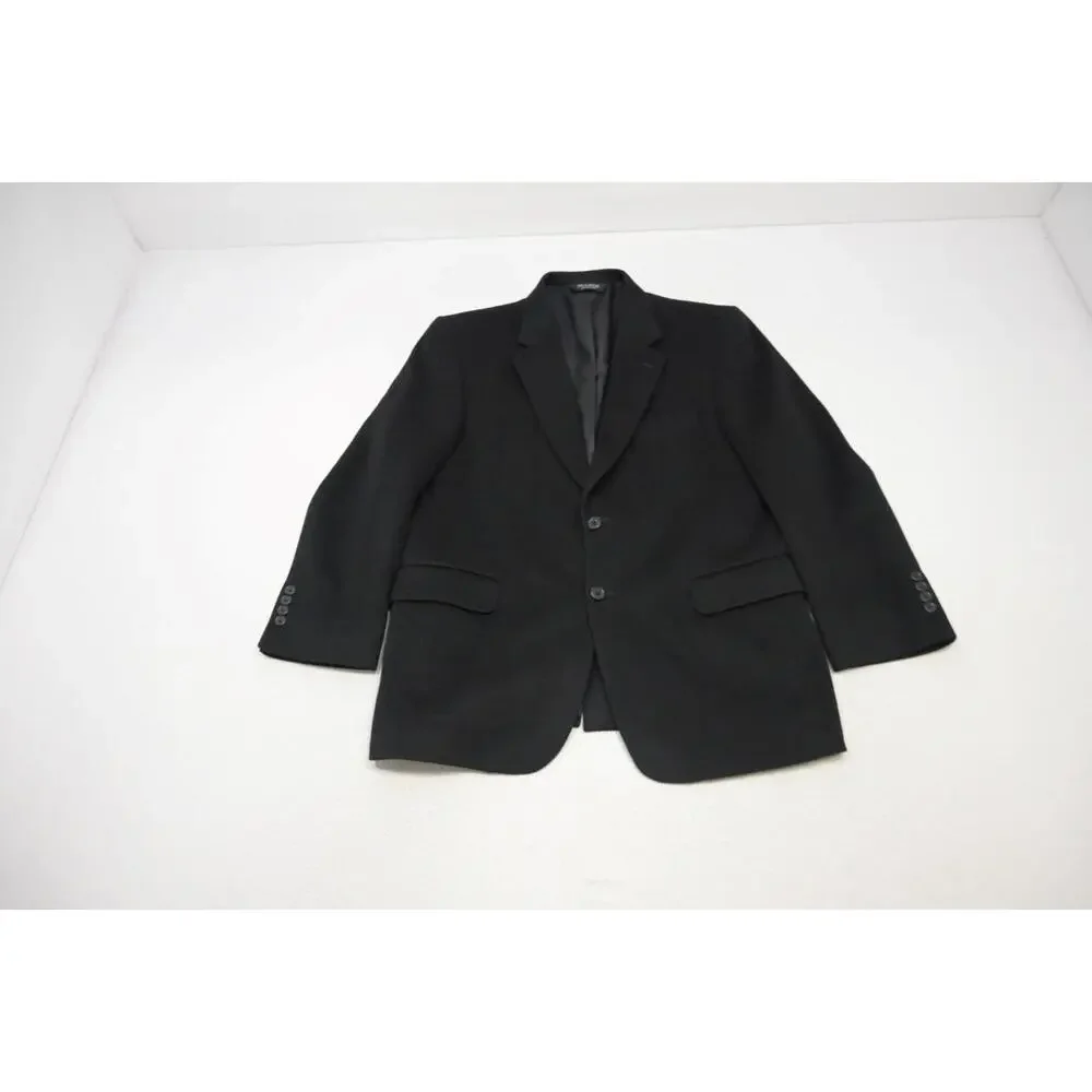 Jos A Bank Blazer Camelhair Black 2‎ Button Sports Jacket Mens Size 42 S